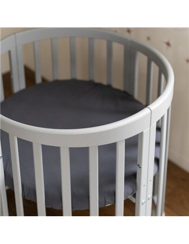 Waldin Prześcieradło bawełniane 124x73 cm Owal do łóżeczka 7w1