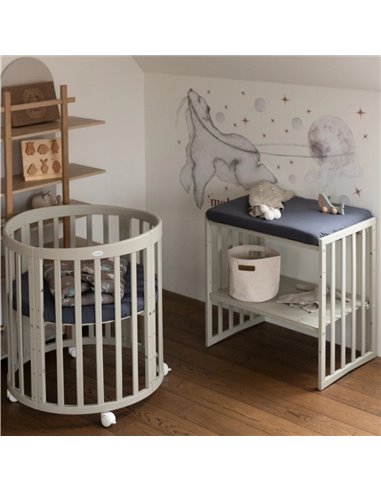 Waldin Prześcieradło bawełniane 124x73 cm Owal do łóżeczka 7w1