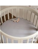 Waldin Prześcieradło bawełniane 124x73 cm Owal do łóżeczka 7w1