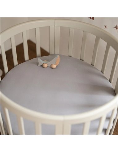 Waldin Prześcieradło bawełniane 124x73 cm Owal do łóżeczka 7w1