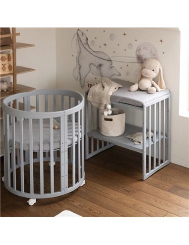 Waldin Prześcieradło bawełniane 124x73 cm Owal do łóżeczka 7w1