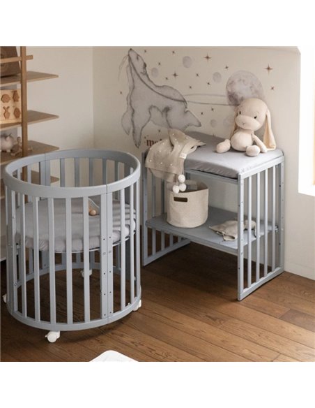 Waldin Prześcieradło bawełniane 124x73 cm Owal do łóżeczka 7w1