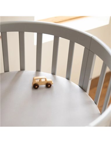 Waldin Prześcieradło bawełniane 124x73 cm Owal do łóżeczka 7w1