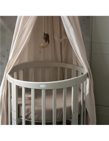 Waldin Prześcieradło bawełniane 124x73 cm Owal do łóżeczka 7w1