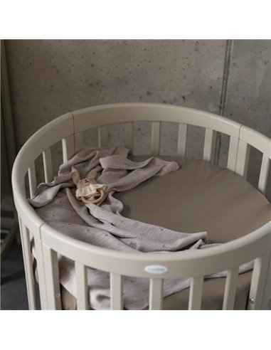 Waldin Prześcieradło bawełniane 124x73 cm Owal do łóżeczka 7w1