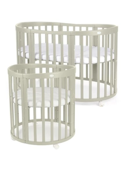 Waldin Owalne Łóżeczko Dziecięce 7w1 z materacem