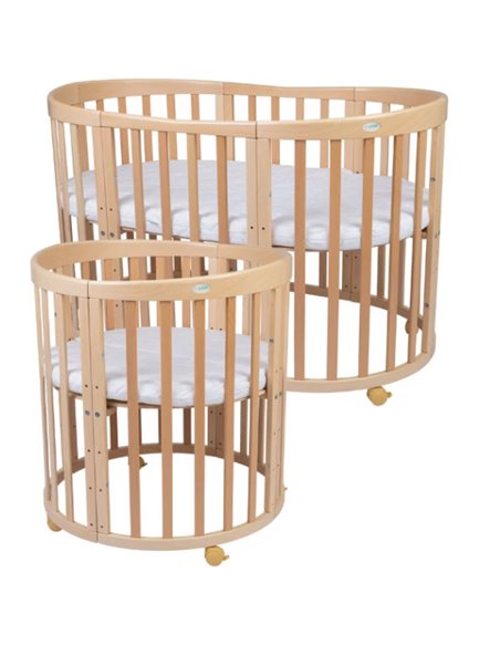 Waldin Owalne Łóżeczko Dziecięce 7w1 z materacem