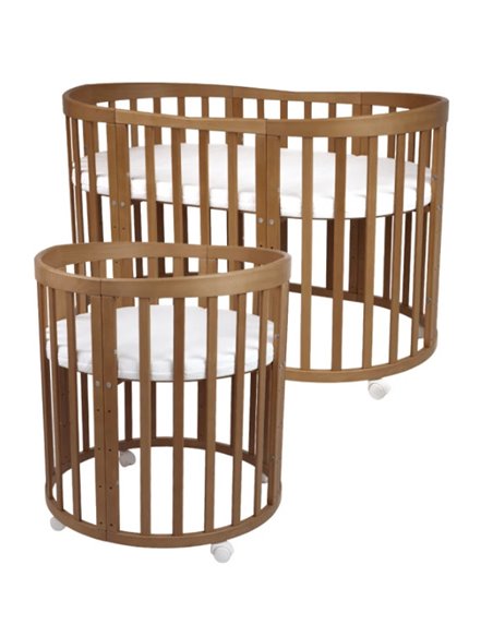 Waldin Owalne Łóżeczko Dziecięce 7w1 z materacem