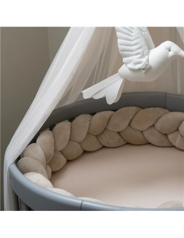 Waldin Welurowy warkocz ochraniacz do łóżeczka 210cm 