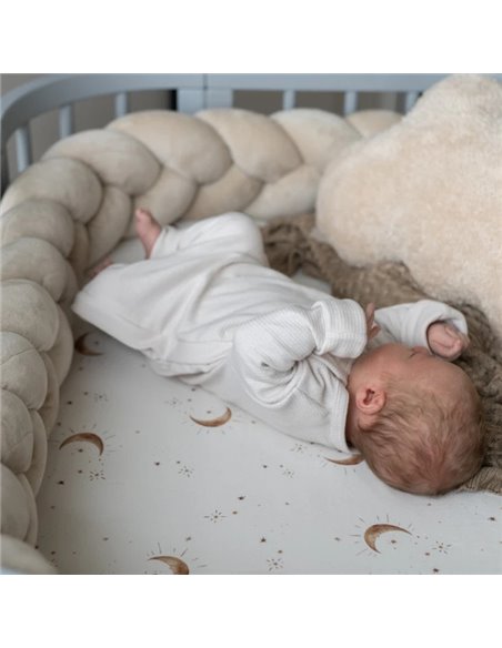 Waldin Welurowy warkocz ochraniacz do łóżeczka 210cm 