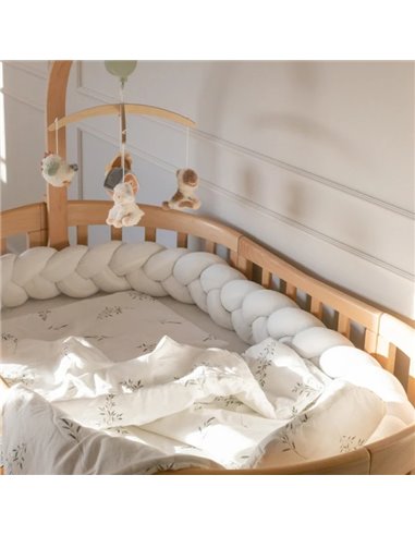 Waldin Welurowy warkocz ochraniacz do łóżeczka 210cm 