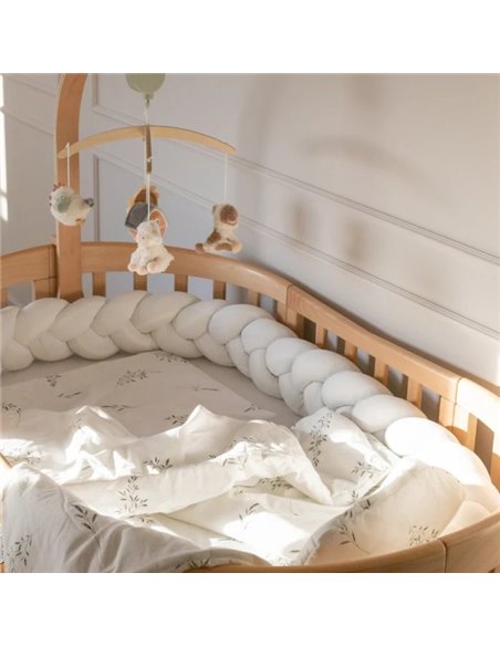 Waldin Welurowy warkocz ochraniacz do łóżeczka 210cm 