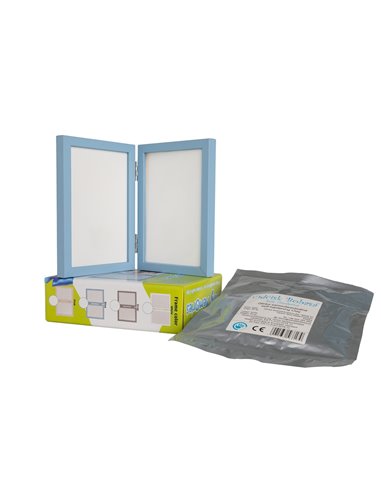 Odcisk bobasa Podwójna ramka z glinką