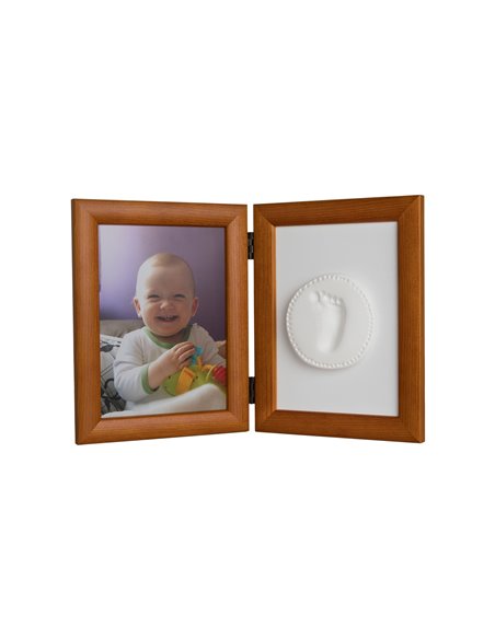 Odcisk Bobasa Podwójna Ramka z Glinką 13x18 cm