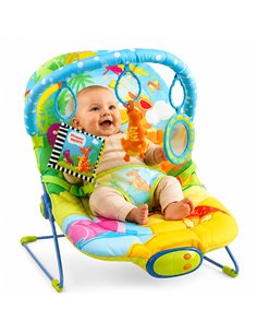 Beticco Baby Leżaczek dla dzieci z melodyjką i wibracjami 3-9 kg