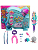 Barbie Color Reveal HBG41 modowa lalka z pieskiem i 25 niespodziankami, zmiana koloru w wodzie