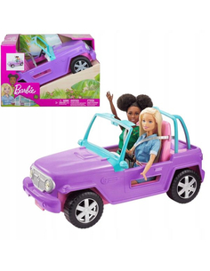 Barbie Plażowy Jeep GMT46 – samochód terenowy dla lalek, fioletowy