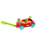 Fisher-Price Ruchome Klocki Rozkołysana Przyczepka – czerwona przyczepka do ciągnięcia z melodią i 4 klockami