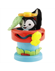 Fisher-Price Doniczka A kuku – sensoryczna zabawka z ruchomym skunksem, 3m+