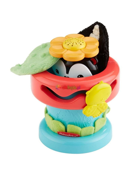 Fisher-Price Doniczka A kuku – sensoryczna zabawka z ruchomym skunksem, 3m+
