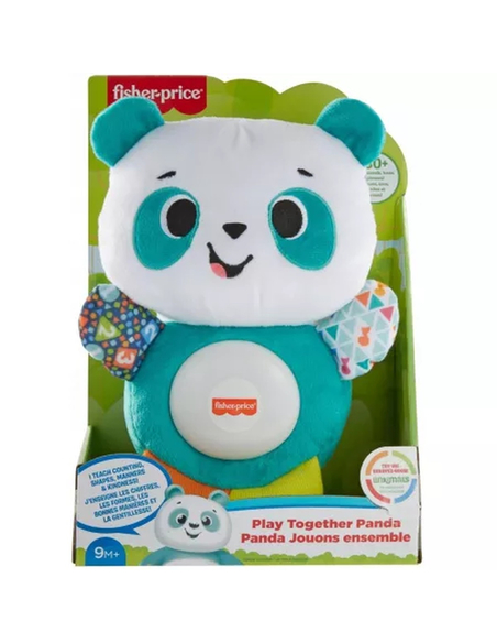 Fisher-Price Linkimals Interaktywna Panda – pluszowa zabawka edukacyjna, mówi po polsku, 9m+