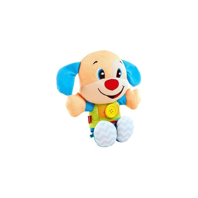 Fisher-Price Ucz się i Śmiej Szczeniaczek Przytulaczek Ubieraczek – pluszowy piesek z dźwiękami uczący ubierania się