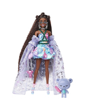 Barbie Extra Fancy Lalka Teddy Bear Look – z figurką misia i akcesoriami, 29 cm, 3+