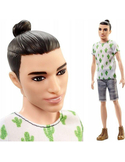 Barbie Fashionistas Ken Lalka – z koszulką w kaktusy, dżinsowymi spodenkami i brązowymi butami, 3+